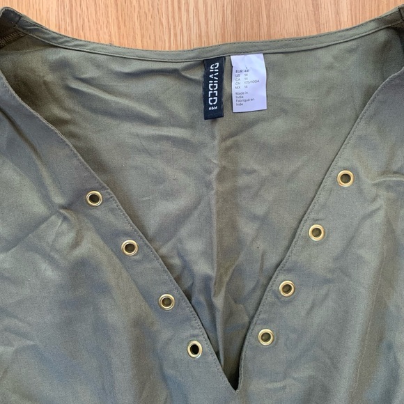 Army Green Tunic/Mini Dress - Size 14 - Picture 3 of 4